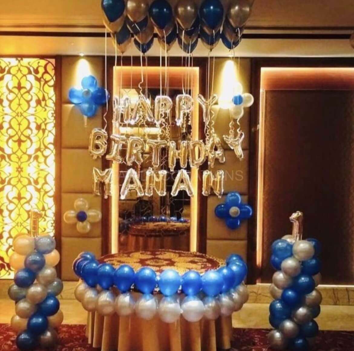 200 Balloons Birthday Decoration With Name - My Store