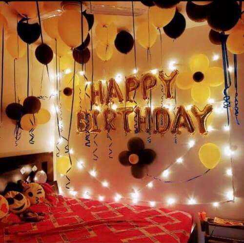 Basic Birthday Anniversary Decoration With Fairy Light - My Store