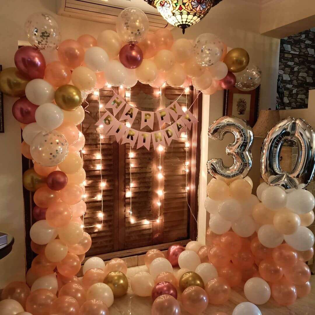 Trending Arch Decoration with Age Number and Fairy Light - My Store
